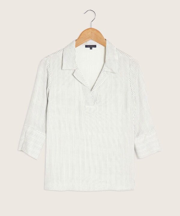 Camisa Manga 3/4 Corporativa Estampada