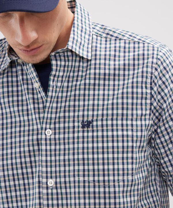 Camisa Manga Corta Cuadros image number null