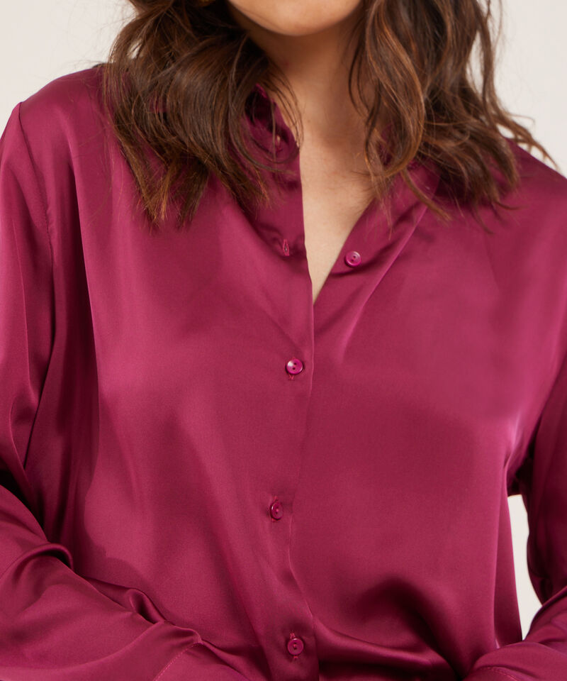 Camisa Manga Larga En Satín