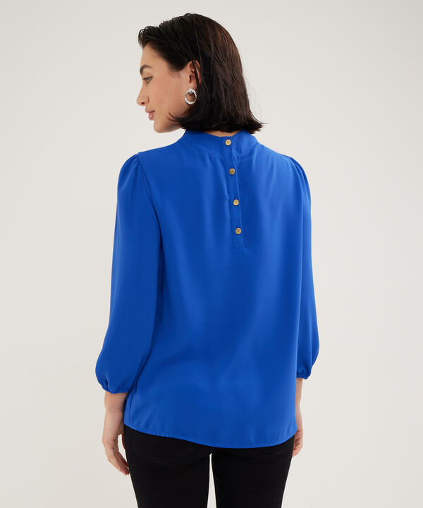 Blusa Cuello Alto Unicolor