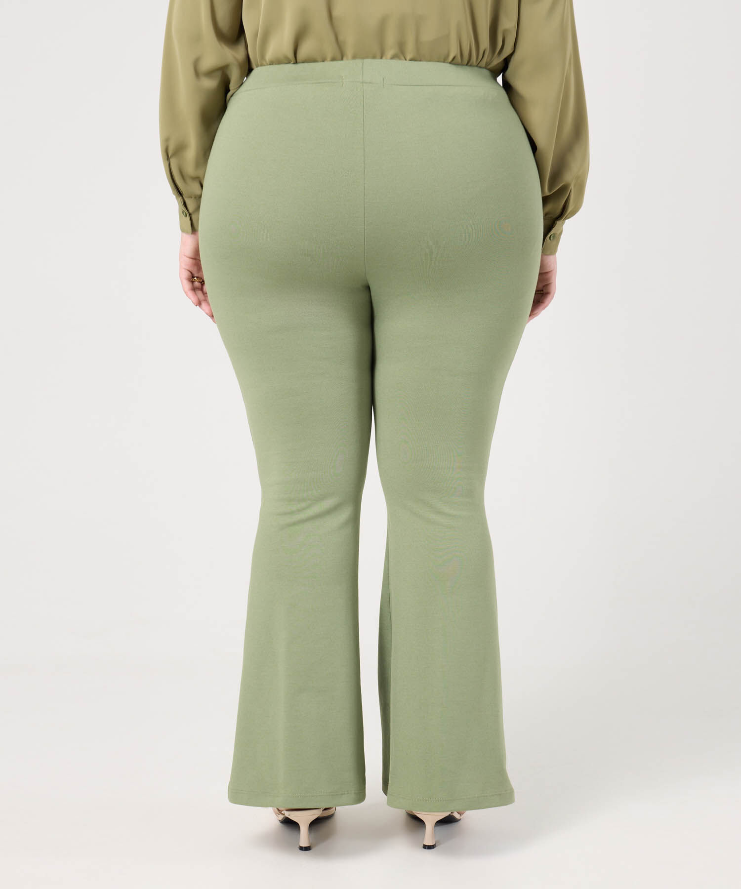 Leggings Flare Tiro Alto Para Mujer Curvy