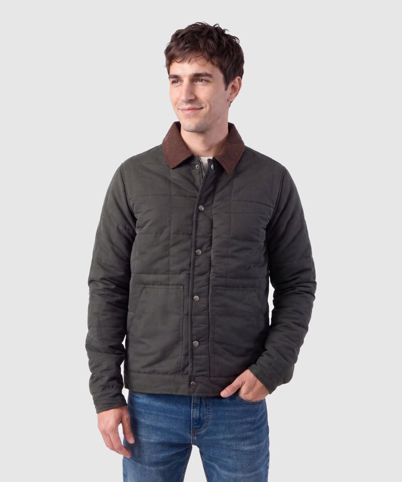 Chaqueta Acolchada con Pana Para Hombre