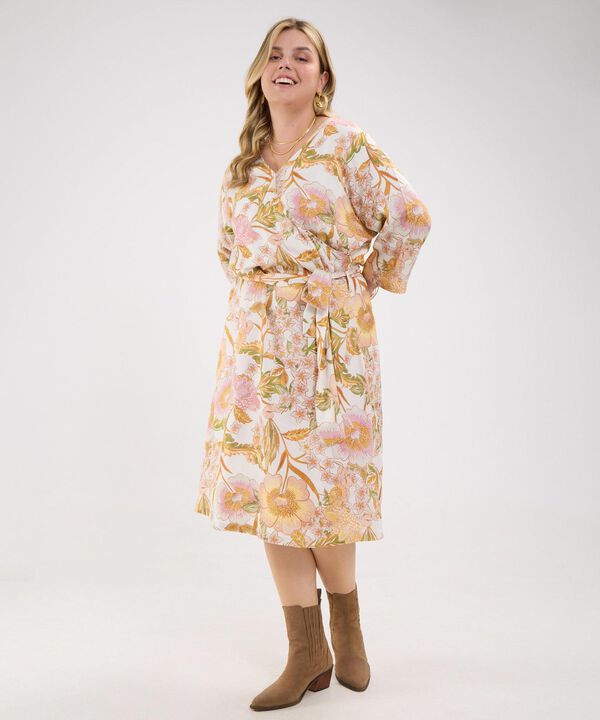 Vestido Estampado Escote en V
