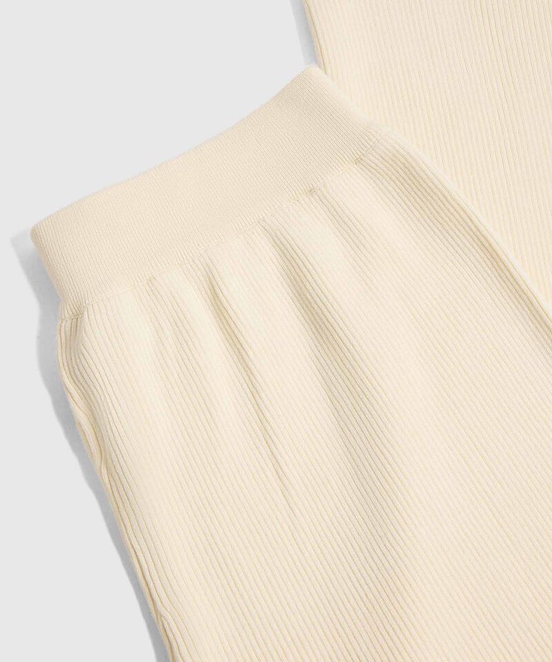 Pantal&oacute;n Wide Leg de Punto Acanalado para Mujer