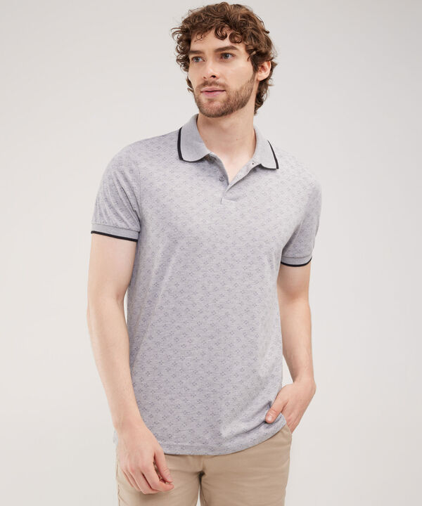 Polo Estampada, Cuello Tejido image number null