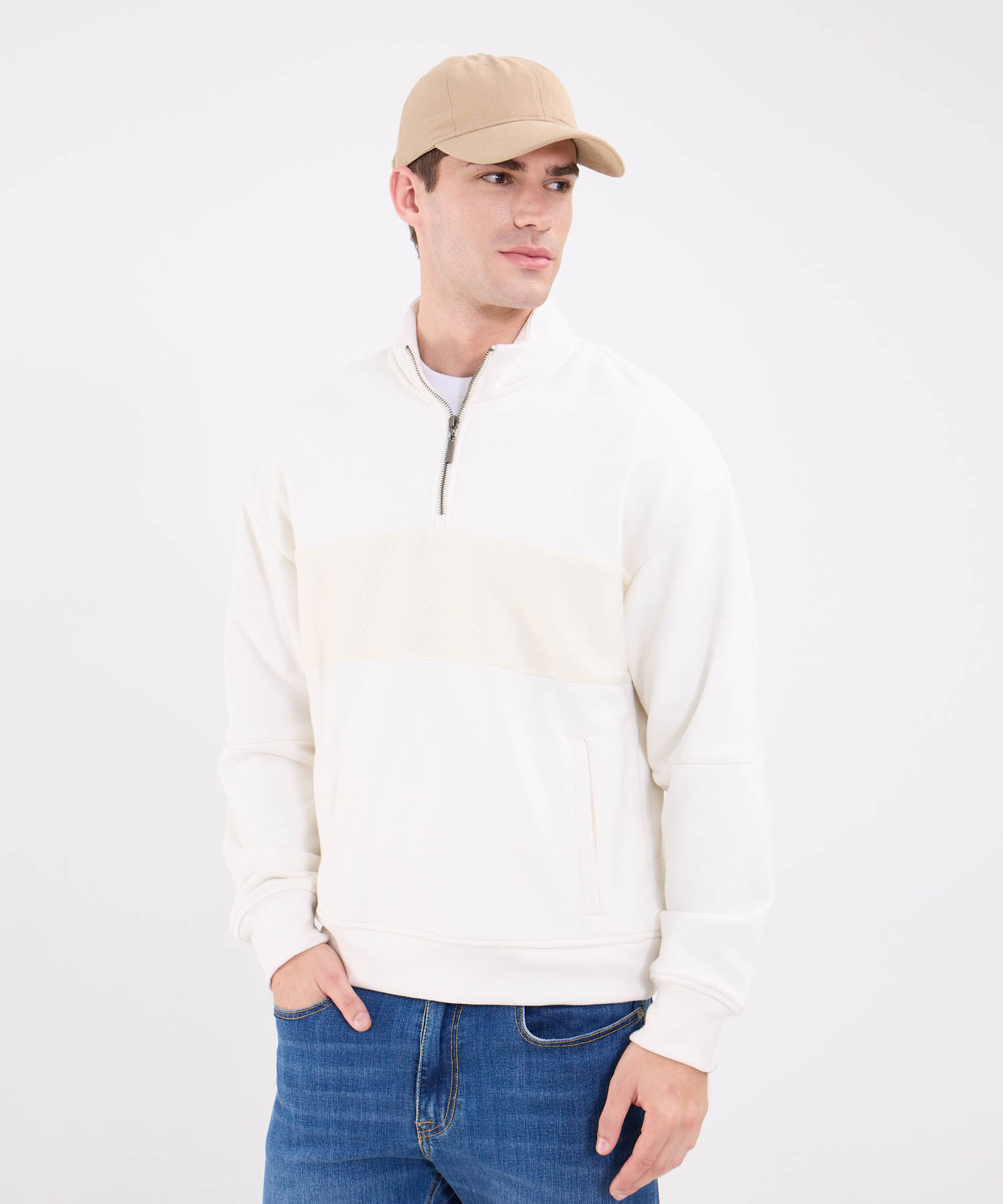 Buzo Con Cremallera En Cuello
