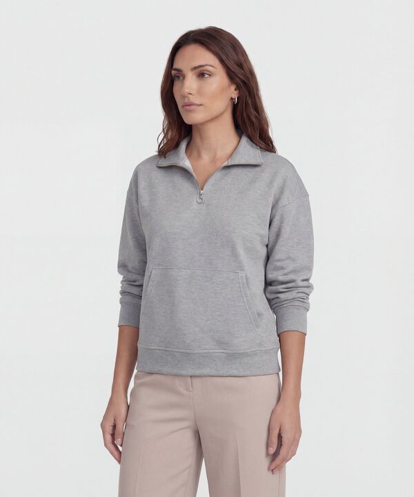 Buzo Unicolor con Cierre Frontal para Mujer image number null