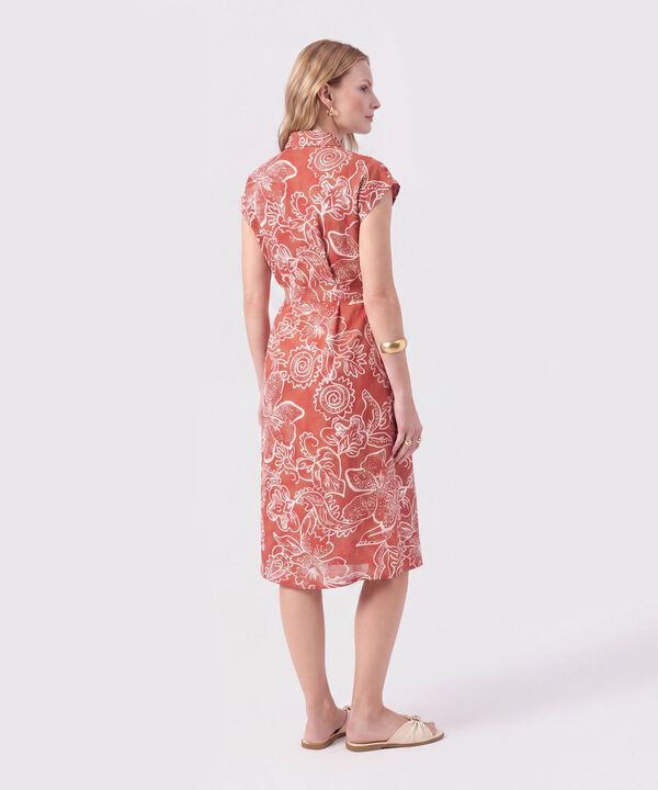 Vestido Camisero Midi Con Cintur&oacute;n De Lazo Mujer