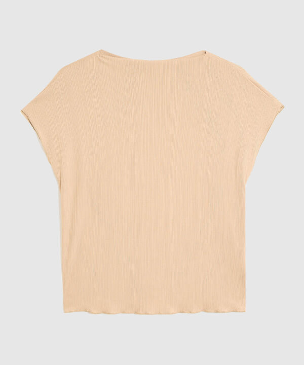 Blusa Mujer Manga Casquillo Textura Plisada image number null