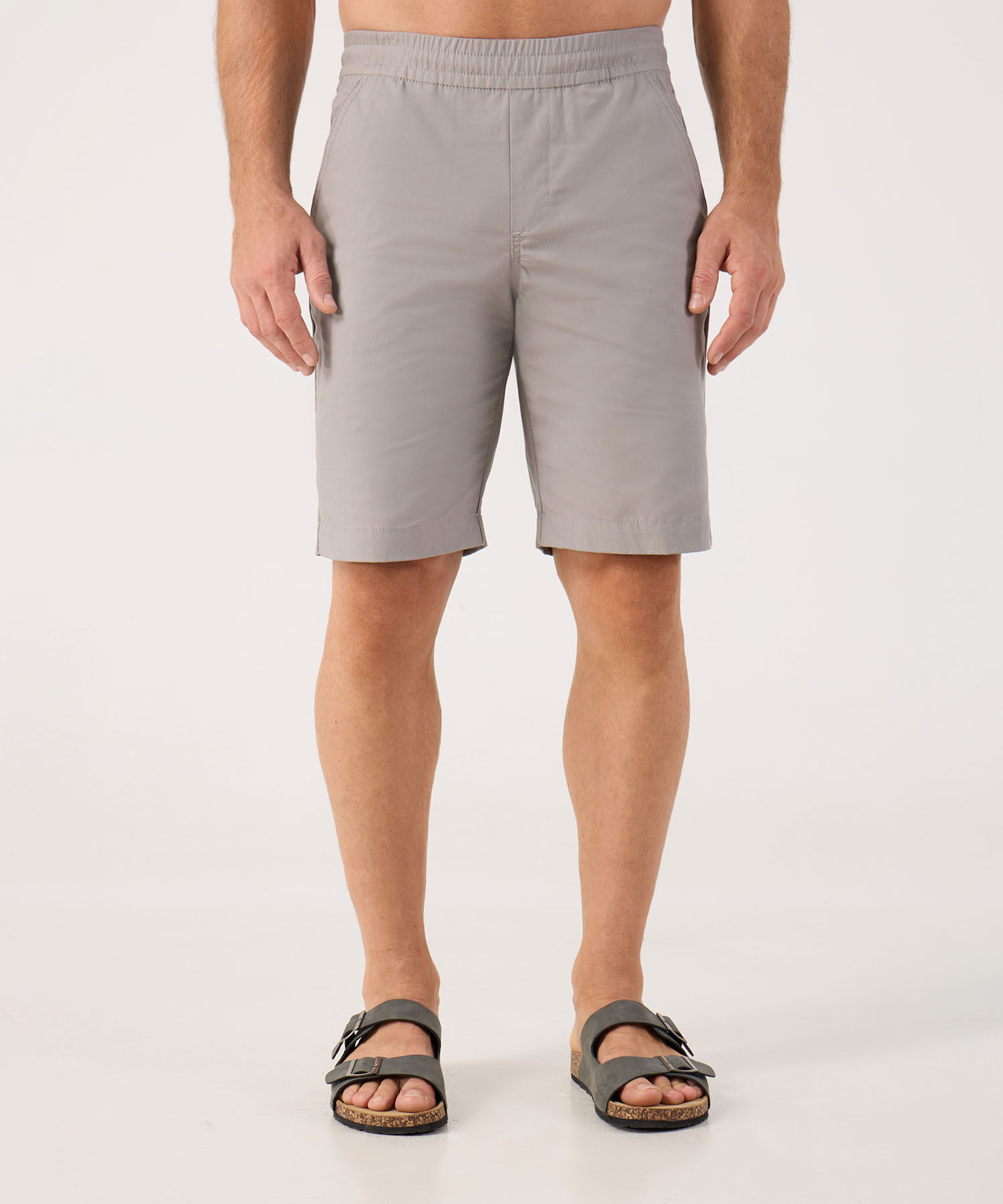 Bermuda Unicolor Con Pretina Resortada 