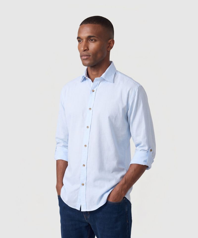 Camisa Manga Larga Casual Para Hombre