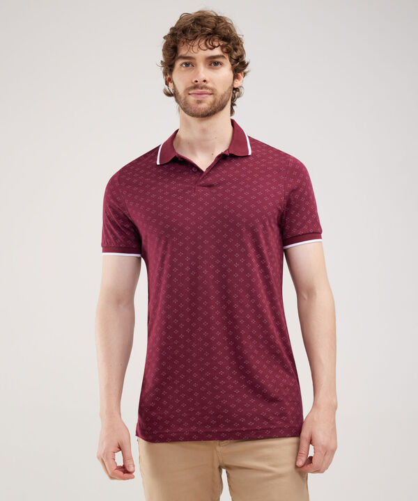 Polo Estampada, Cuello Tejido image number null