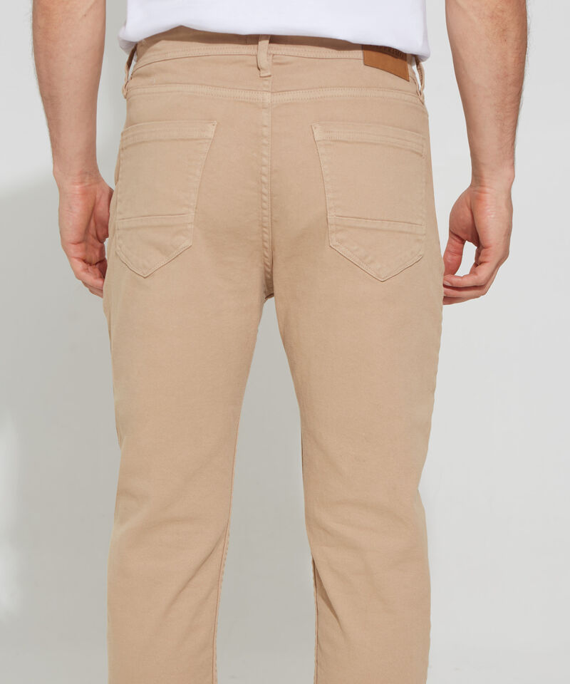 Pantalón Cinco Bolsillos Color Beige