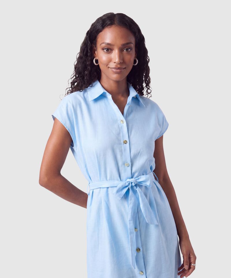 Vestido Camisero Midi Para Mujer