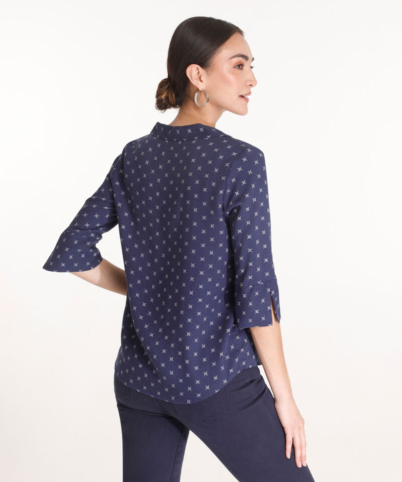 Camisa Manga 3/4 Corporativa Estampada