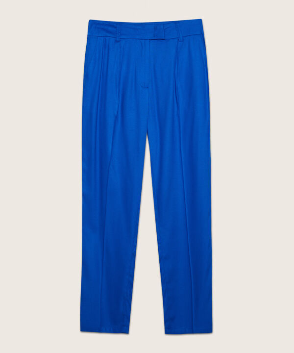 Pantalón Unicolor Con Prense En Frente