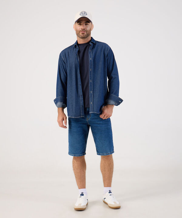 Bermuda Denim Slim Fit Para Hombre image number null