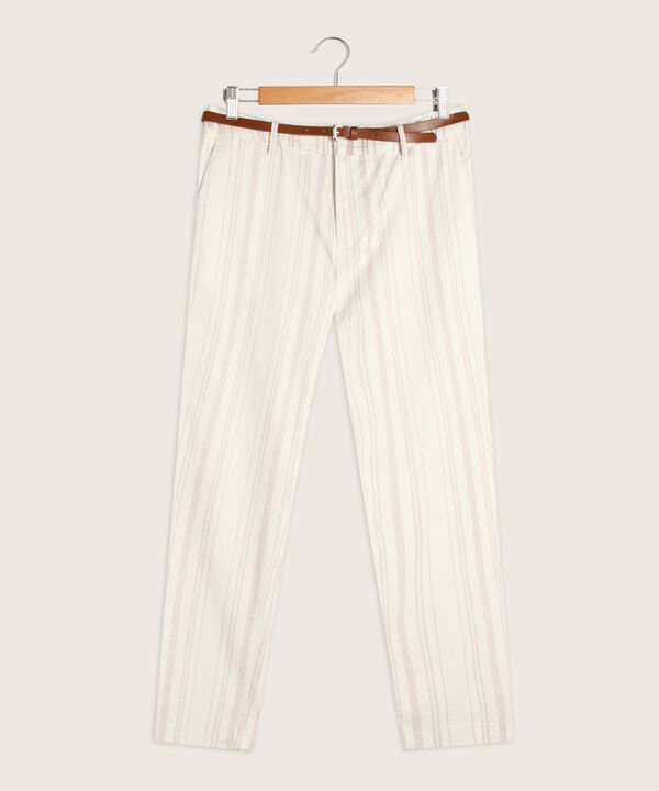 Pantalon Chino Estampado Con Cintur&oacute;n