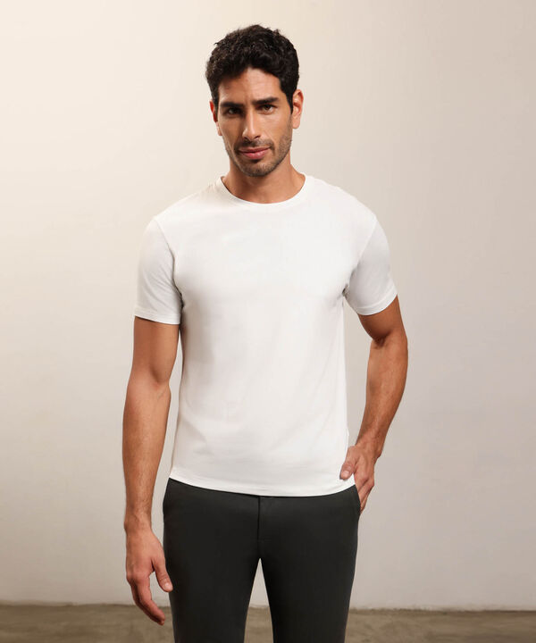 Camiseta B&aacute;sica Cuello Redondo Para Hombre image number null