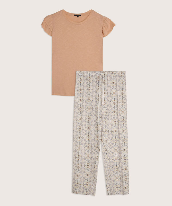 Pijama Mujer Manga Corta Unicolor  image number null