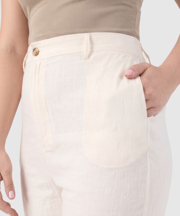Pantal&oacute;n Unicolor De Tiro Alto Para Mujer Curvy