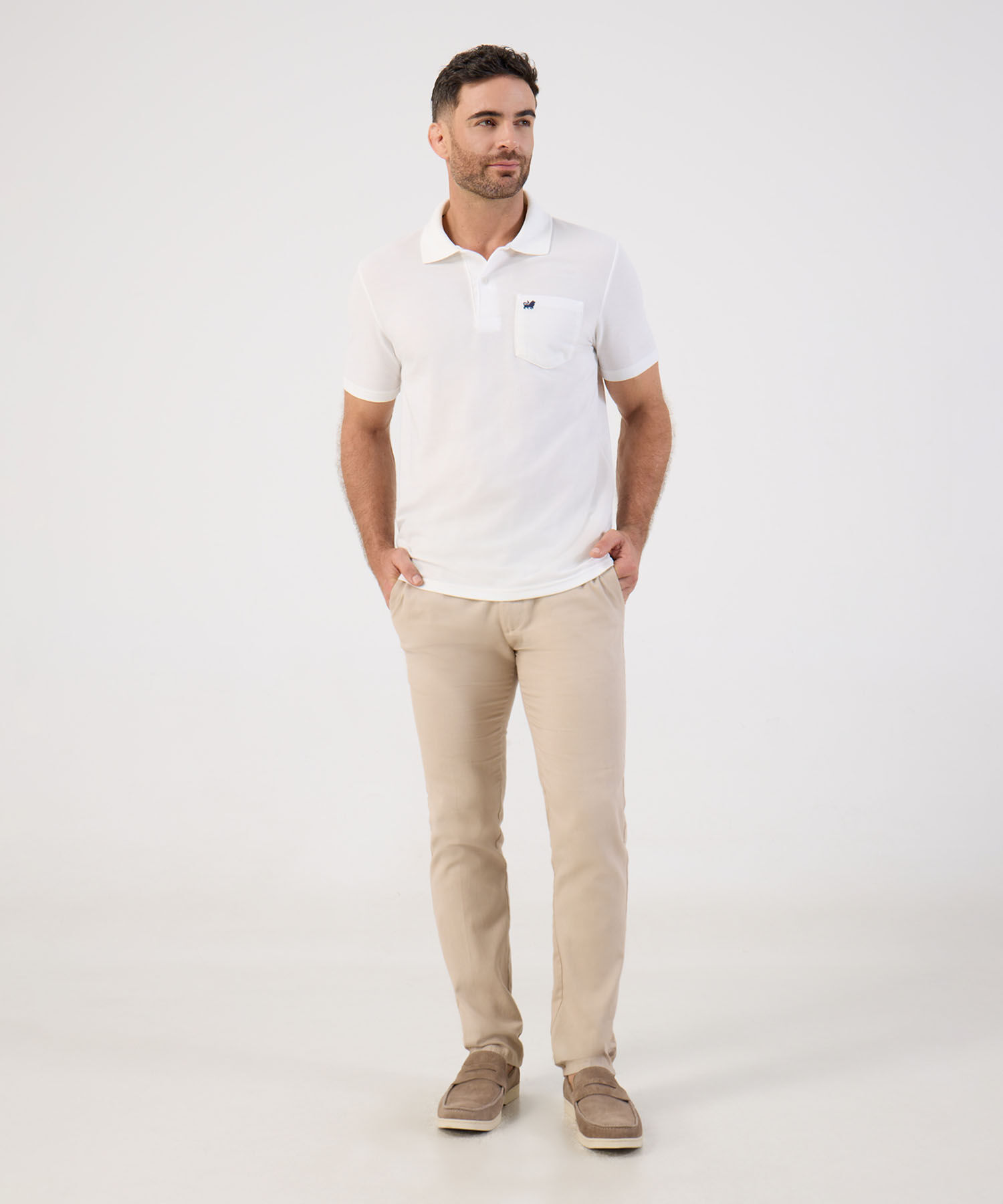 Polo Unicolor Con Bolsillo 