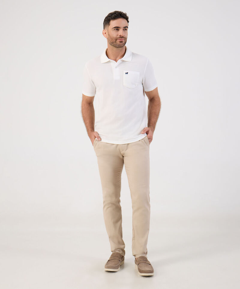 Polo Unicolor Con Bolsillo 
