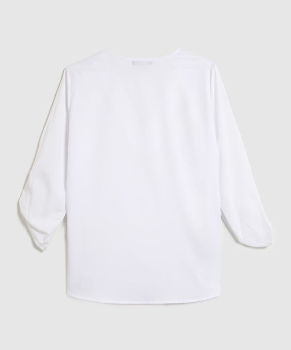 Blusa Manga 3/4 Con Charretera Unicolor image number null