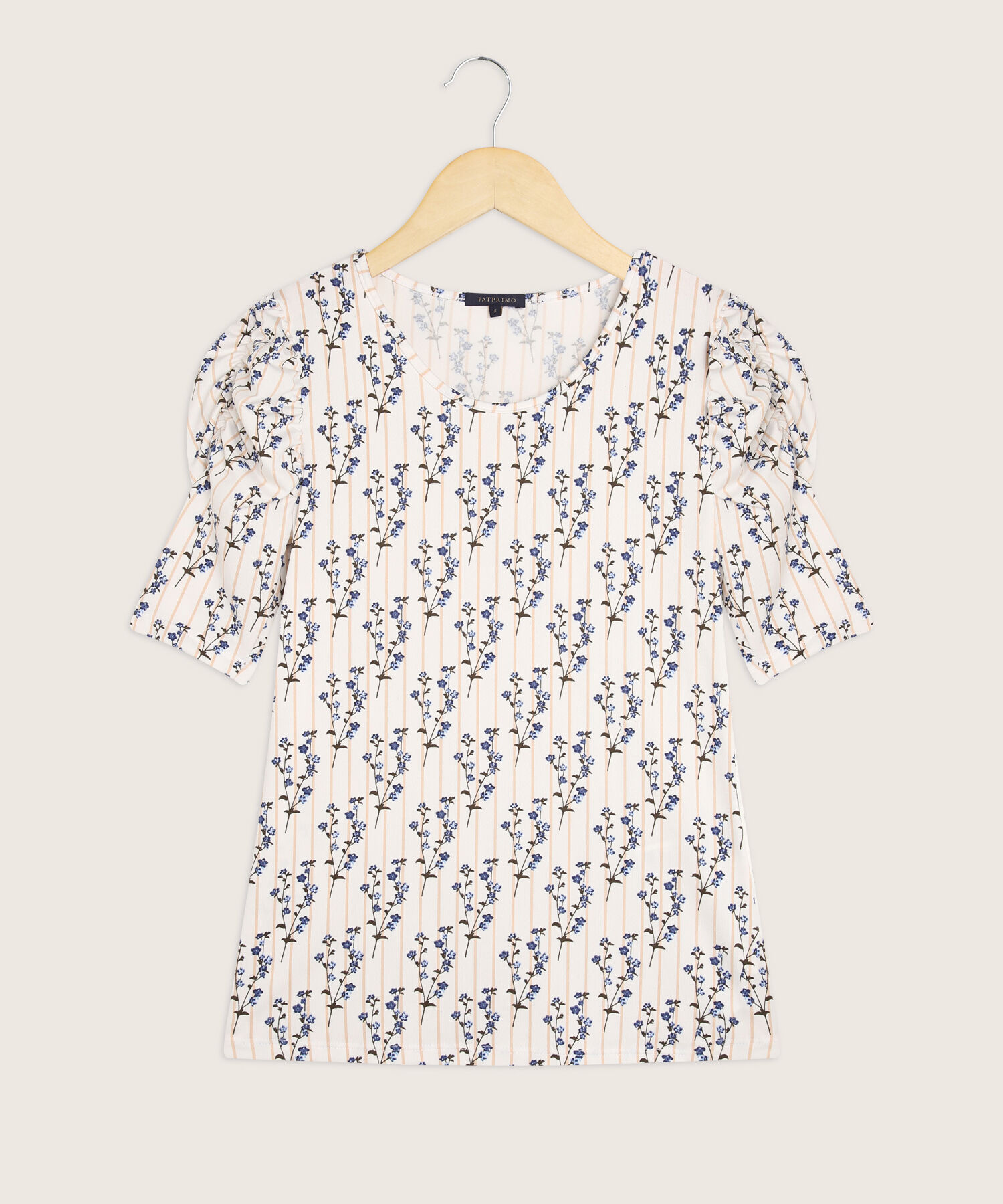 Camiseta Estampada Con Ruche