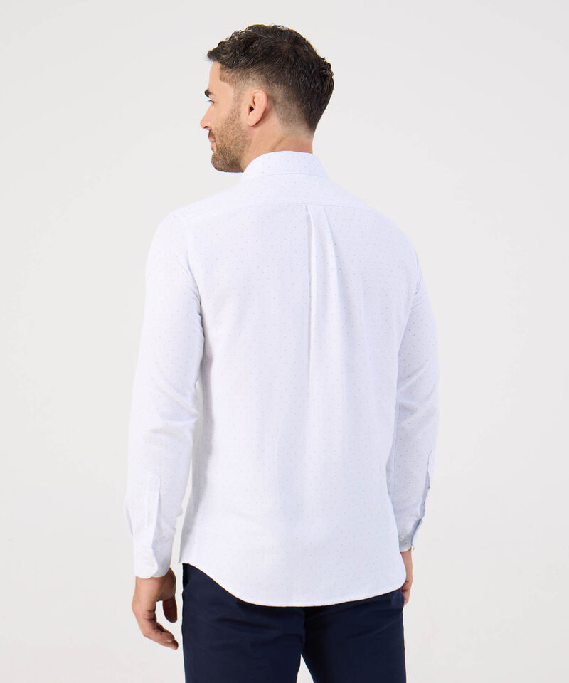 Camisa De Manga Larga Con Microestampado Para Hombre