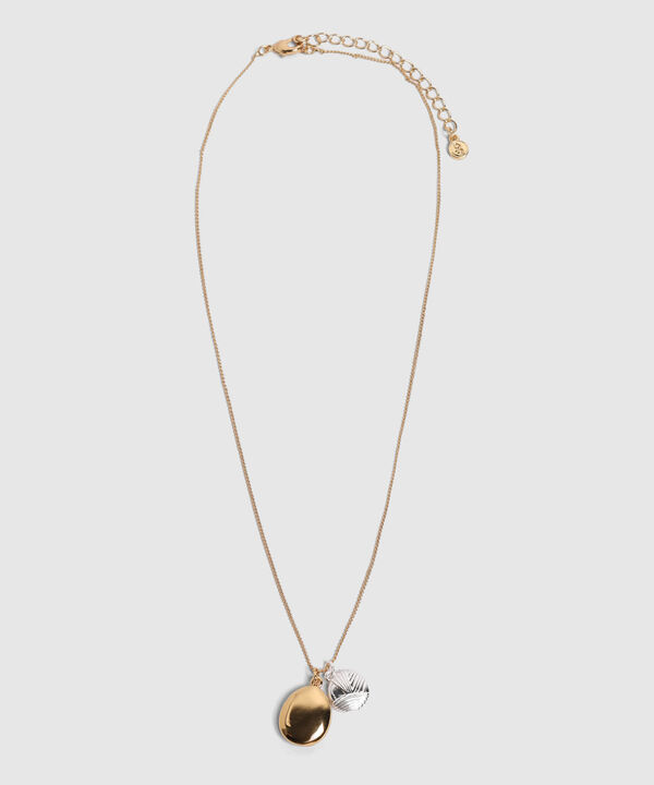 Collar De Doble Dije Org&aacute;nico Para Mujer image number null