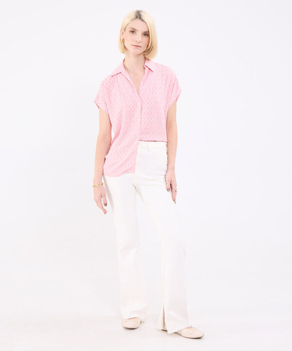 Camisa Estampada Con Hombro Corrido image number null