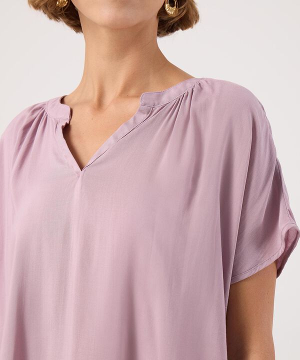 Blusa Manga Corta con Escote en V image number null