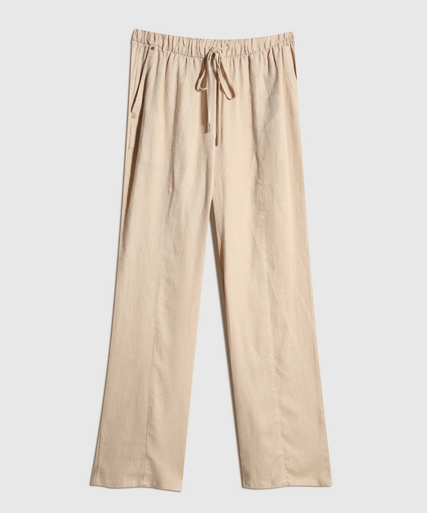 Pantalón Fluido en Efecto Lino