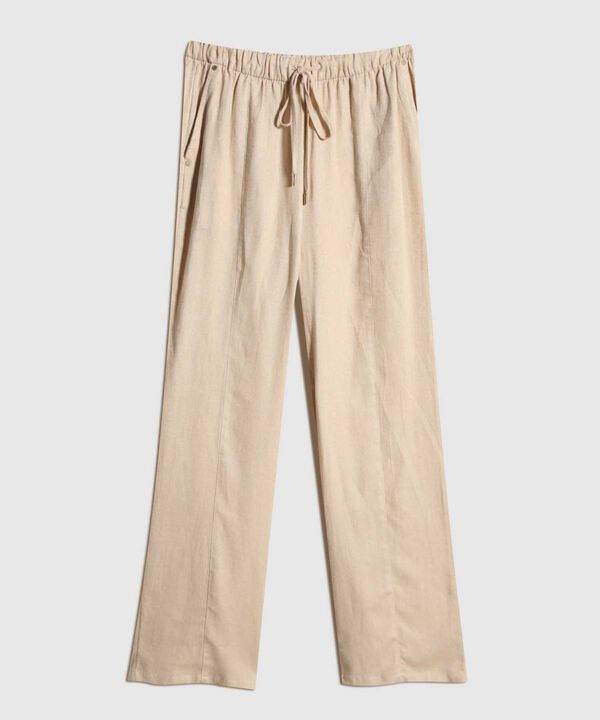 Pantalón Fluido en Efecto Lino