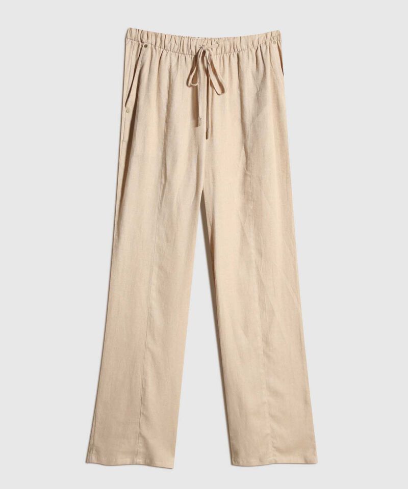Pantalón Fluido en Efecto Lino