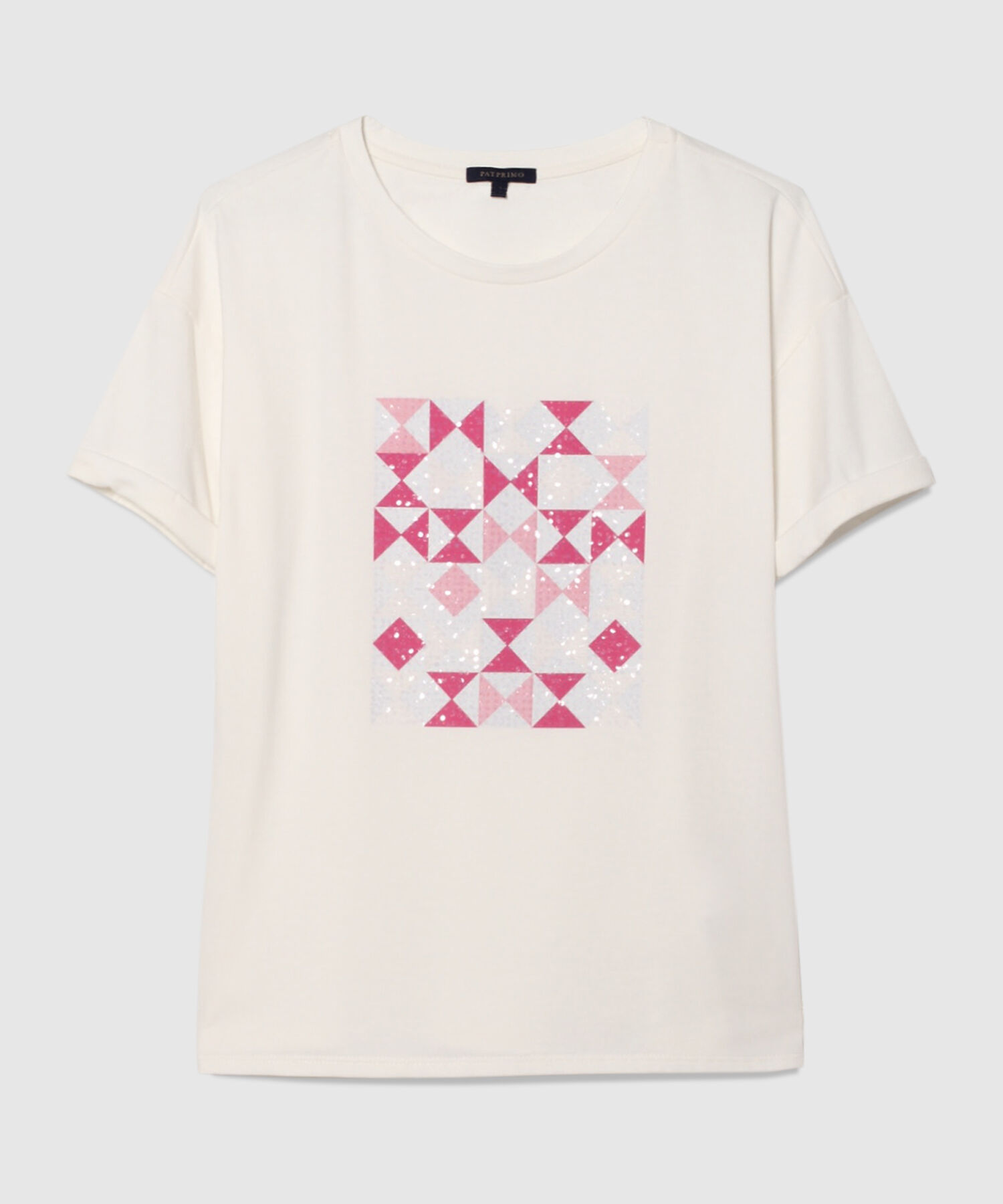 Camiseta Manga Corta Con Screen  En Frente