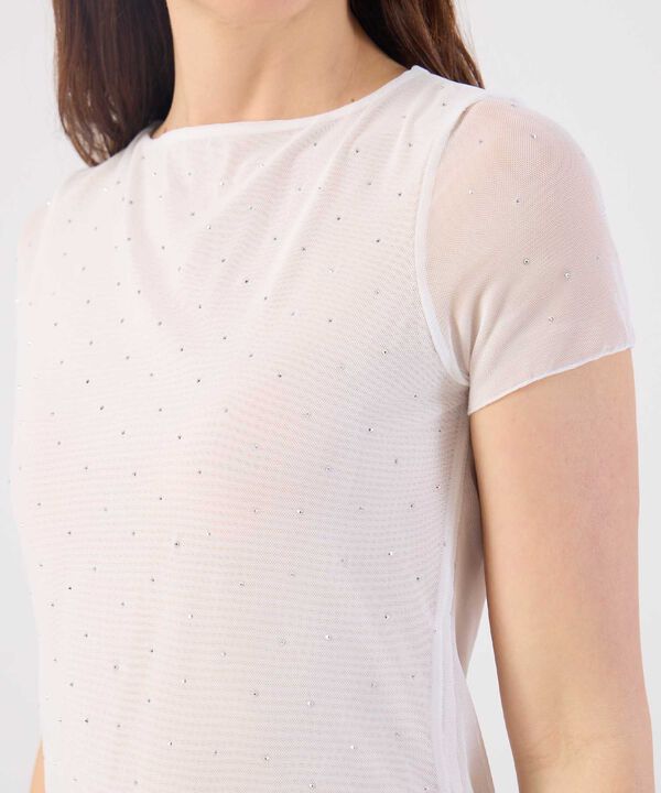 Camiseta Malla Con Brillos Para Mujer image number null