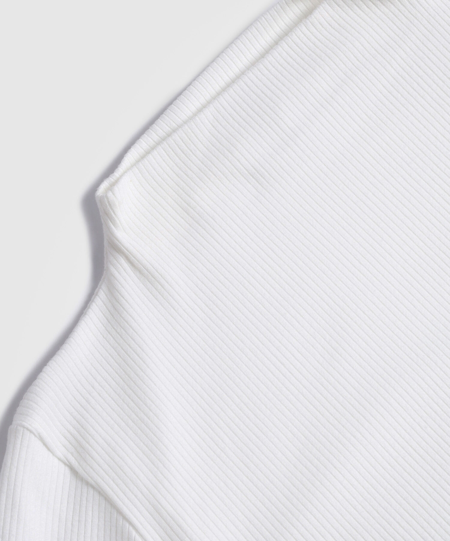 Camiseta Para Mujer Cuello Alto Tejido Acanalado