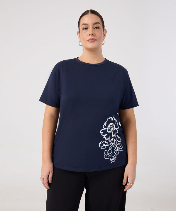 Camiseta Manga Corta Para Mujer Curvy image number null