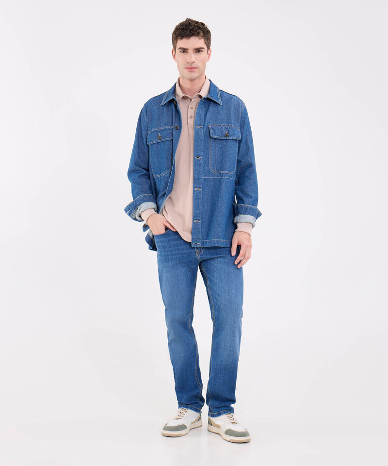 Polo Manga Larga Con Bolsillo