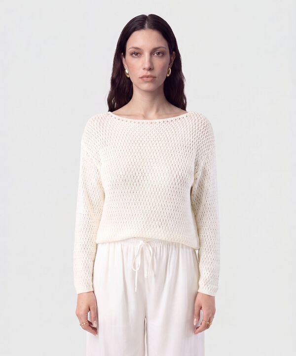 Saco de Punto Calado para Mujer