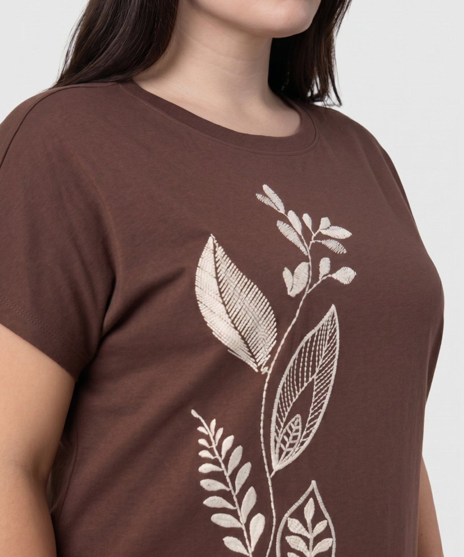 Camiseta Manga Corta Cuello Redondo Mujer Curvy