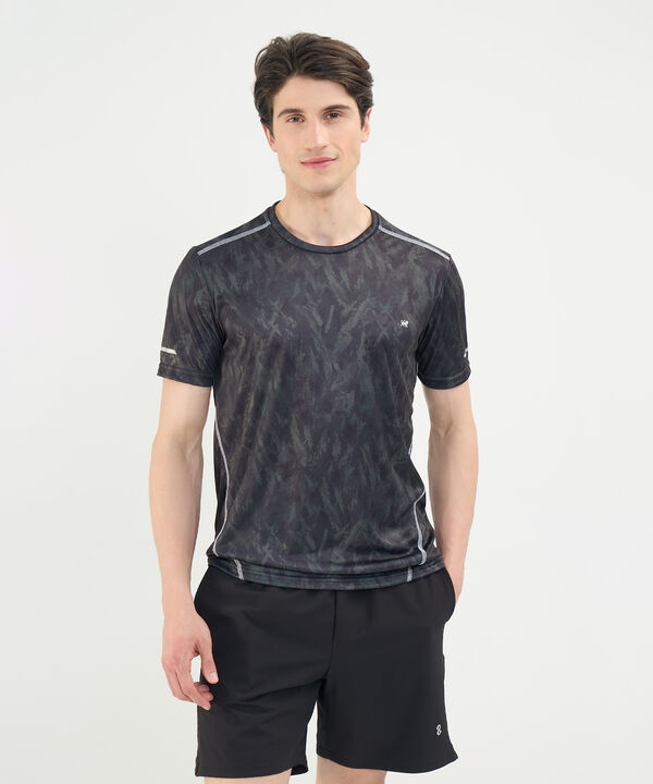 Camiseta Para Hombre, Cuello Redondo, Manga Corta Con Motivos Estampados image number null