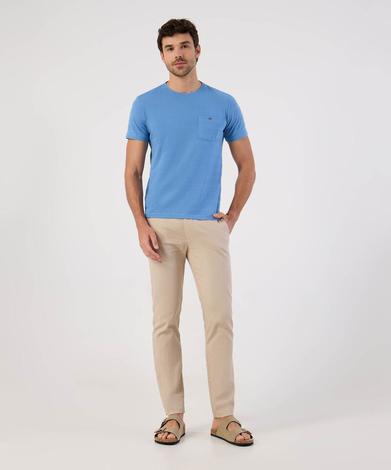 Camiseta Texturizada Con Bolsillo Para Hombre