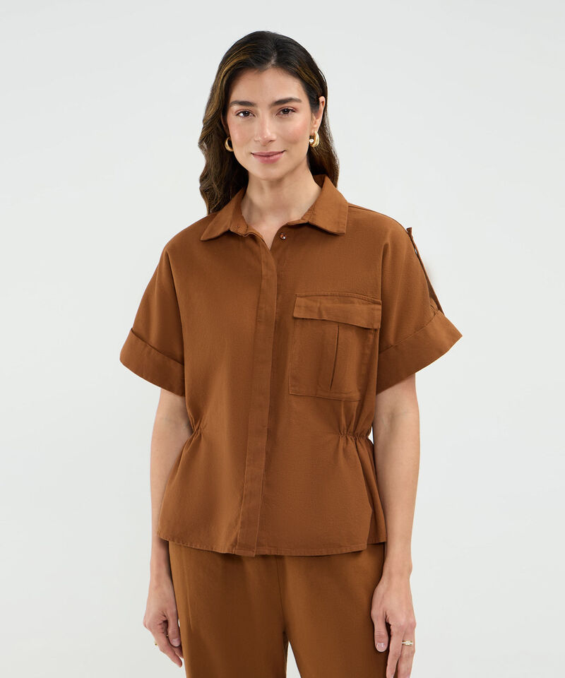 Camisa con Bolsillo de Tapa