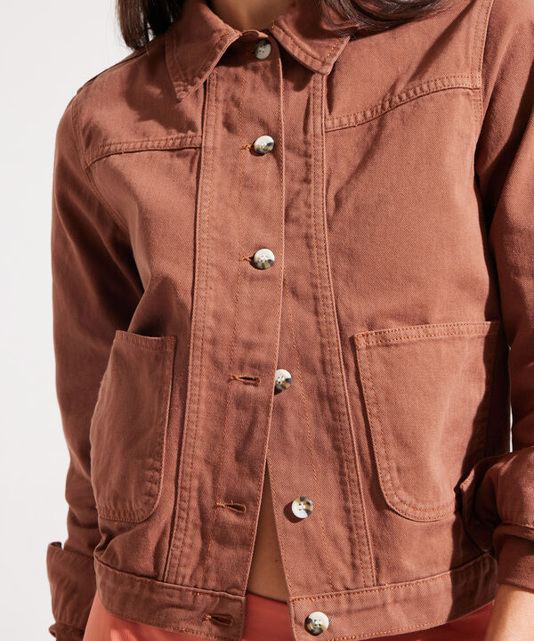 Chaqueta Trucker Tono Ladrillo