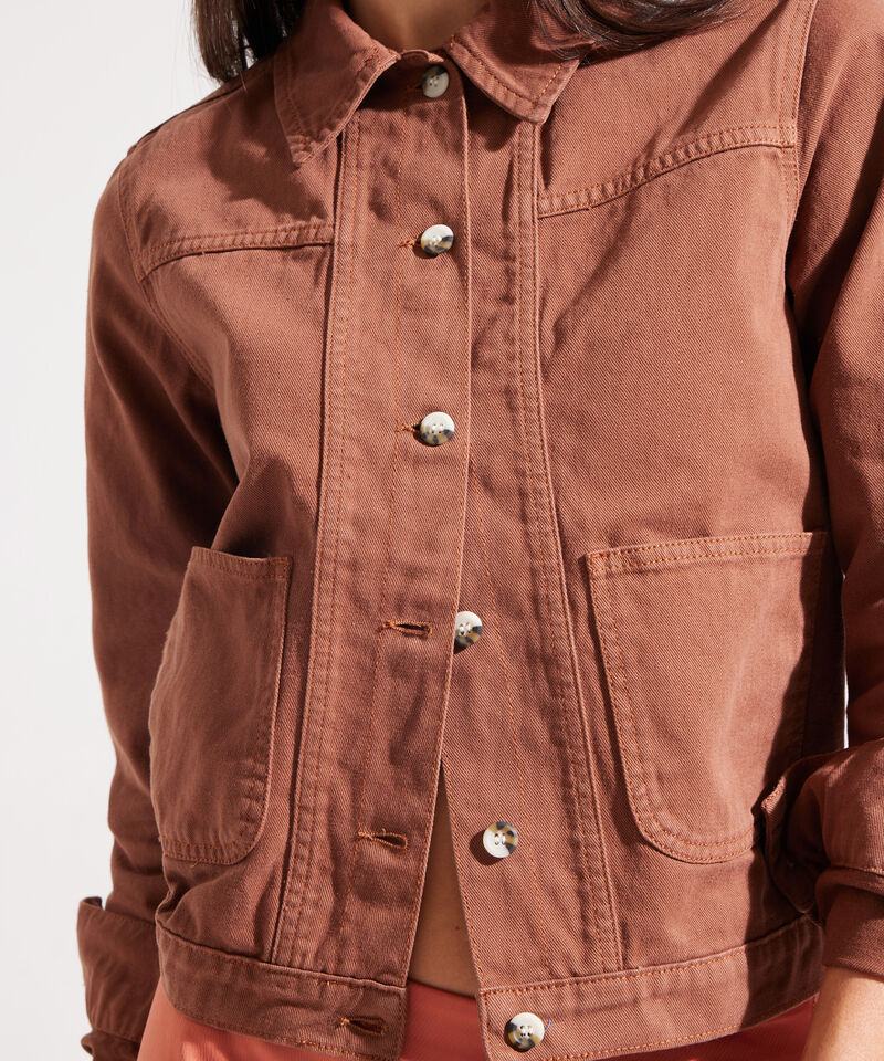 Chaqueta Trucker Tono Ladrillo