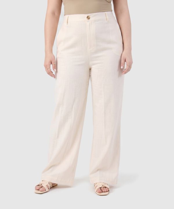 Pantal&oacute;n Unicolor De Tiro Alto Para Mujer Curvy image number null