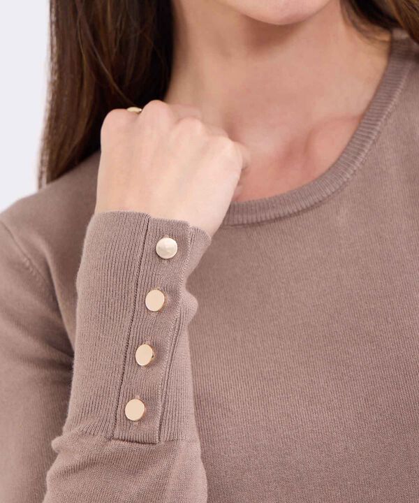 Saco unicolor  con botones en puño para mujer image number null